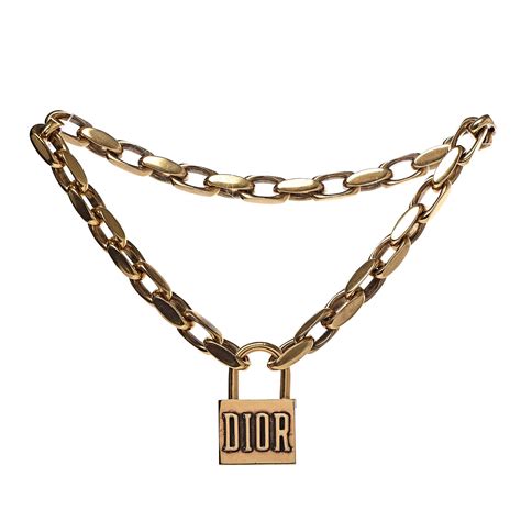 dior lucky lock necklace|christian Dior choker necklaces.